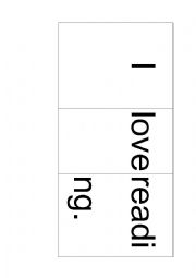 English Worksheet: Sentence order about reading habit