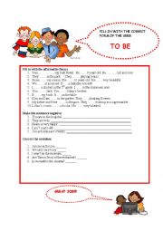 English Worksheet: To Be