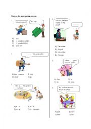 English Worksheet: After School