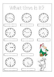 English Worksheet: What time is it ?