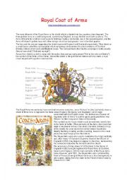 English Worksheet: Royal Coat of Arms
