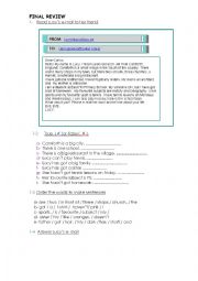 English Worksheet: Review