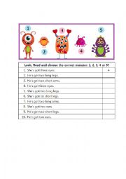 English Worksheet: Has Got + Body parts