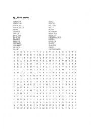 English Worksheet: Countries and Nationalities