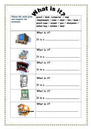 English Worksheet: What is it?