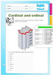 English Worksheet: Cardinal numbers