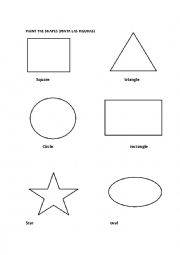 English Worksheet: shapes