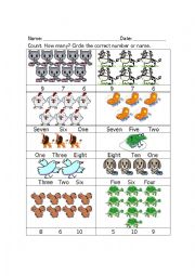 English Worksheet: Counting