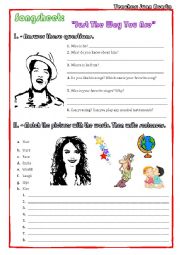English Worksheet: SONGSHEET: JUST THE WAY YOU ARE