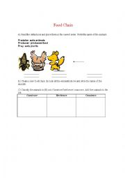 English Worksheet: Food Chain