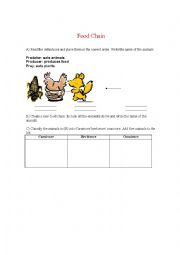 English Worksheet: Food Chain