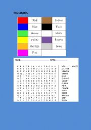 English Worksheet: the colors