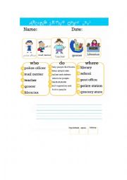 English Worksheet: Community Helpers