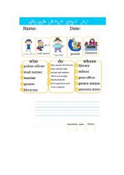 English Worksheet: Community Helpers