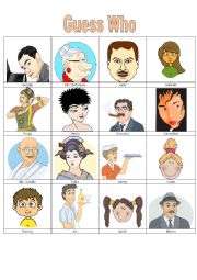 English Worksheet: Guess who