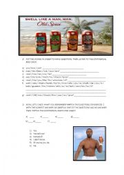 English Worksheet: Old Spice commercial