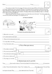 English Worksheet: Test. Reading activity.Exercises