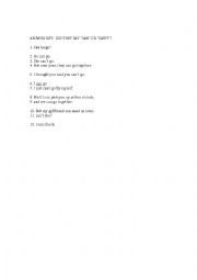 English Worksheet: Can and Cant: Hearing the difference