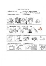 English Worksheet: Practice speaking