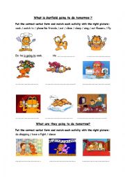 English Worksheet: Be going to - Garfield 