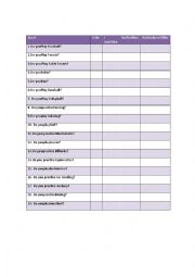 English Worksheet: Sports Survey