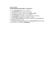 English Worksheet: Phrasal Verbs