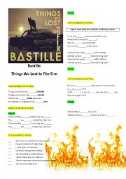 English Worksheet: Bastille - Things we lost in the fire