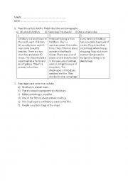 English Worksheet: READING