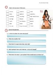 English Worksheet: Movies Activity: The Devil wears Prada