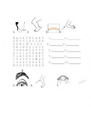 English Worksheet: Parts of the body puzzle pic