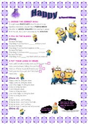 English Worksheet: Song 