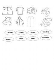 English Worksheet: clothes