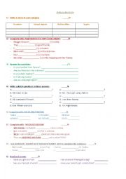 English Worksheet: revision