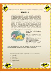 English Worksheet: Reading comprehension-Stress