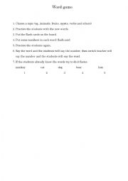 English Worksheet: word game