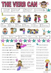 English Worksheet: CAN