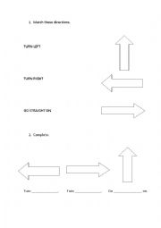 English Worksheet: Directions