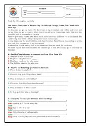 English Worksheet: present simple tense 