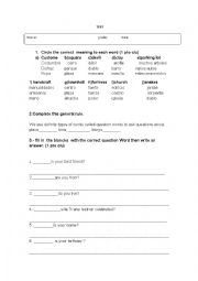 English Worksheet: welcome to my country 