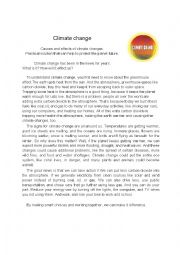 English Worksheet: Climate change