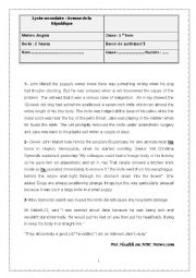 English Worksheet: First form / End of Term English test 