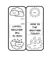 English Worksheet: Weather bookmark