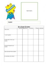 English Worksheet: incentive chart