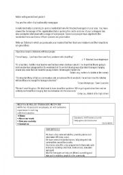 English Worksheet: Article Writing