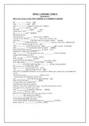 English Worksheet: skater boy- song by avril lavigne