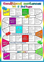 Conditional sentences - type 1&2 - boardgame