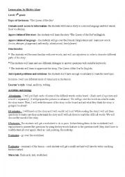 lesson plan - The Queen of the Sea