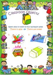 English Worksheet: Classroom Objects