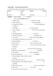 English Worksheet: reflexive pronouns