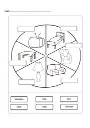 English Worksheet: Furniture